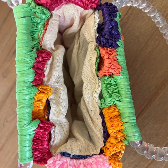 Bright Colored Crochet Purse/Handbag - Handmade 90's - Picture 6 of 10